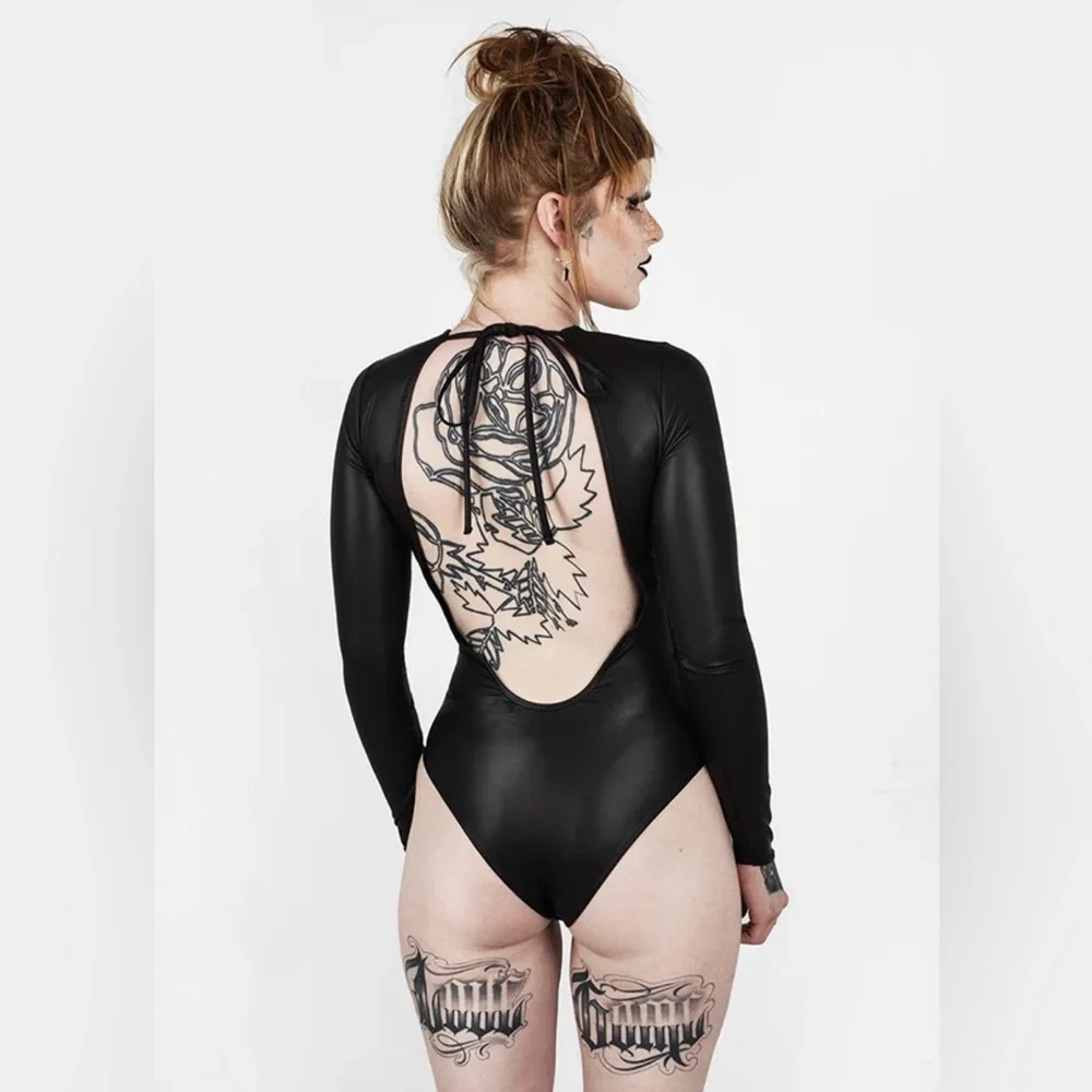 Disturbia Black Long Sleeve Bodysuit - Picture 4 of 10